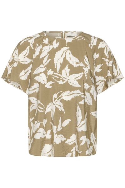 BLOUSE KAFFE "MARLO" OAK CHALK LEAVES