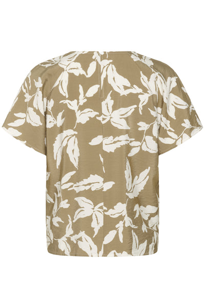 BLOUSE KAFFE "MARLO" OAK CHALK LEAVES