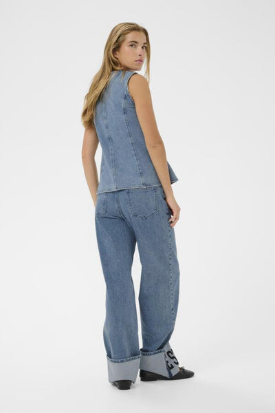 VESTE KAFFE "VALLIS" BLUE WASHED DENIM