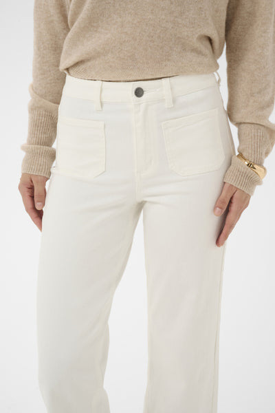JEANS KAFFE "BROOK CROPPED" CHALK