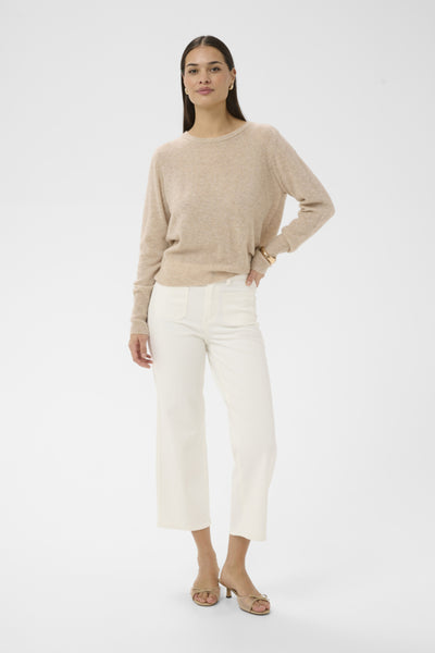 JEANS KAFFE "BROOK CROPPED" CHALK