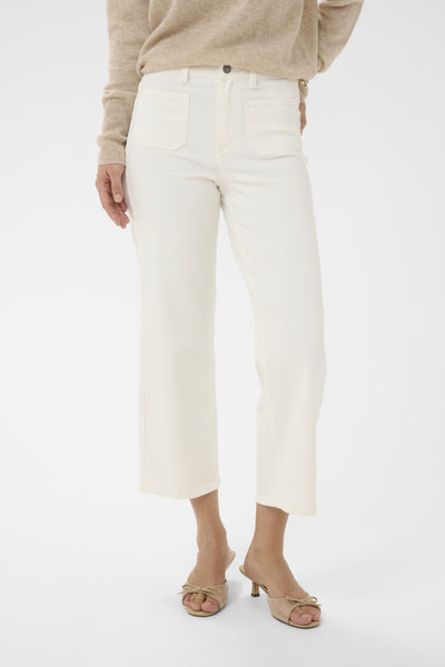JEANS KAFFE "BROOK CROPPED" CHALK