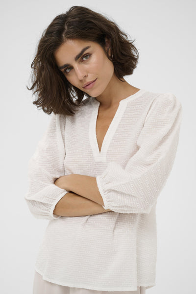 BLOUSE KAFFE "PENELOPE" CHALK