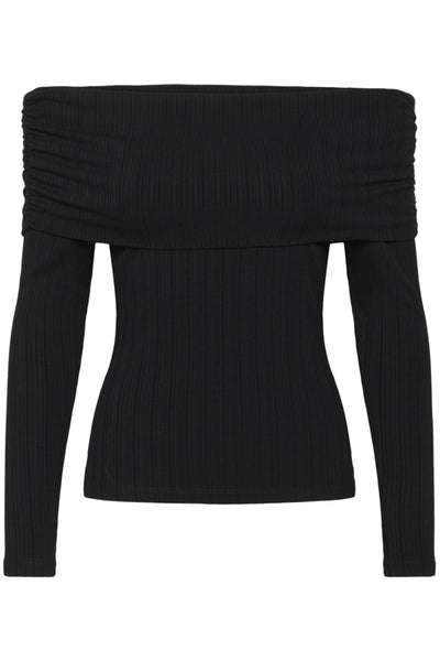 CHANDAIL KAFFE "AUBREE OFF SHOULDER" BLACK DEEP