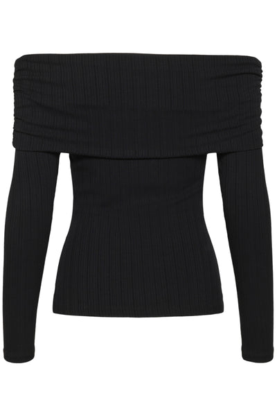 CHANDAIL KAFFE "AUBREE OFF SHOULDER" BLACK DEEP