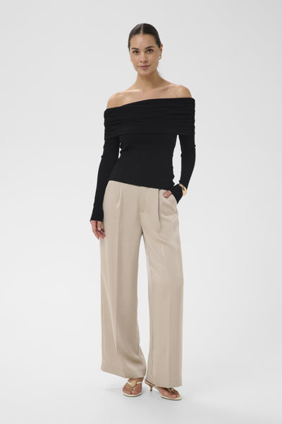 CHANDAIL KAFFE "AUBREE OFF SHOULDER" BLACK DEEP
