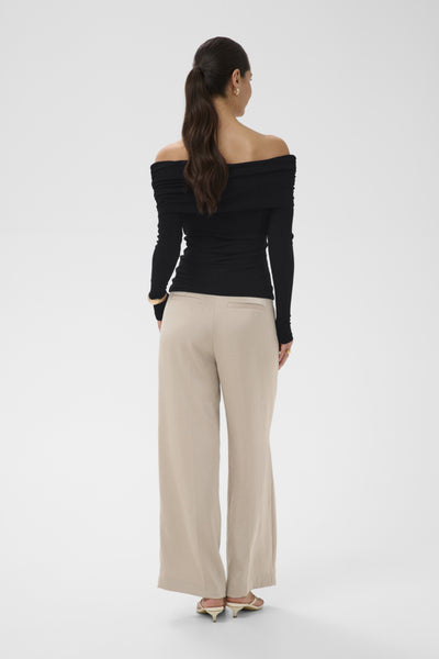 CHANDAIL KAFFE "AUBREE OFF SHOULDER" BLACK DEEP