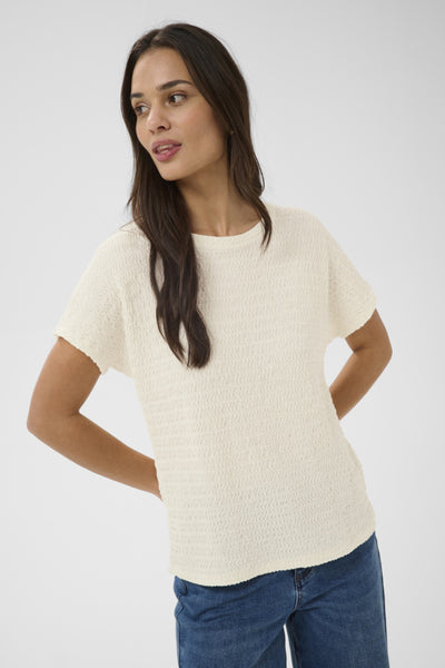T-SHIRT KAFFE "FELICITY" CHALK