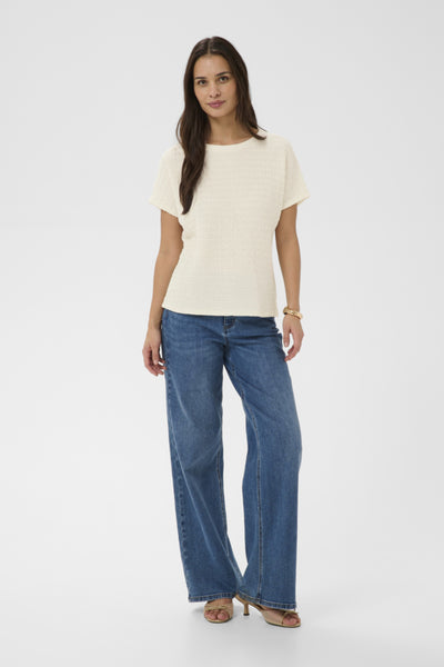 T-SHIRT KAFFE "FELICITY" CHALK