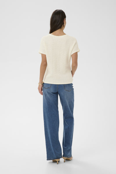 T-SHIRT KAFFE "FELICITY" CHALK