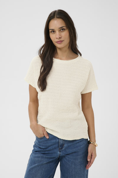 T-SHIRT KAFFE "FELICITY" CHALK