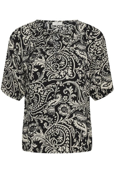 BLOUSE KAFFE "BELLA" BLACK CHALK PAISLEY