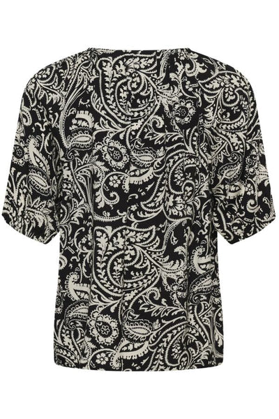 BLOUSE KAFFE "BELLA" BLACK CHALK PAISLEY