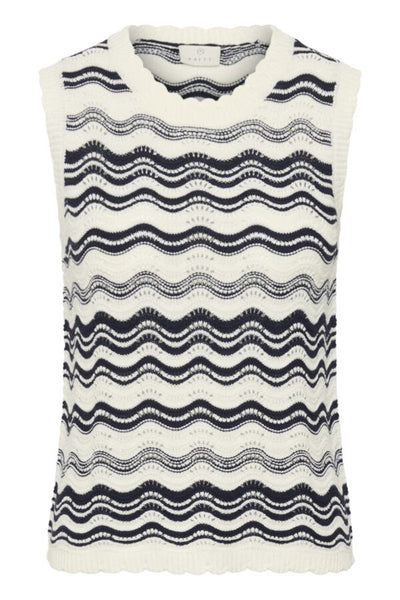 DÉBARDEUR KAFFE "ANNA" CHALK/MIDNIGHT M.