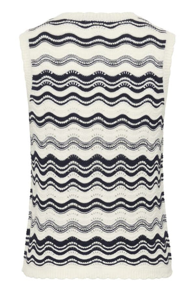 DÉBARDEUR KAFFE "ANNA" CHALK/MIDNIGHT M.