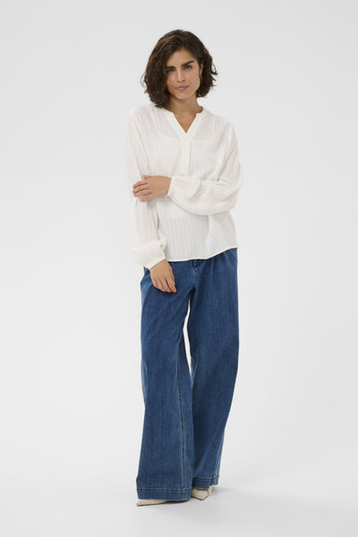 BLOUSE KAFFE "NINNA" CHALK