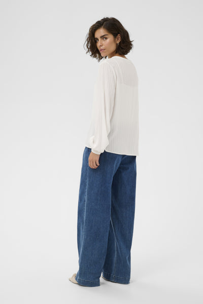 BLOUSE KAFFE "NINNA" CHALK