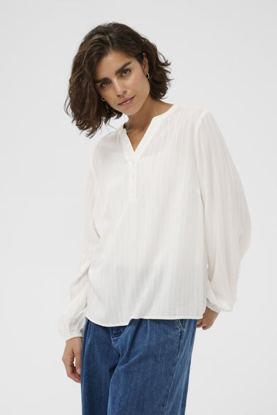 BLOUSE KAFFE "NINNA" CHALK