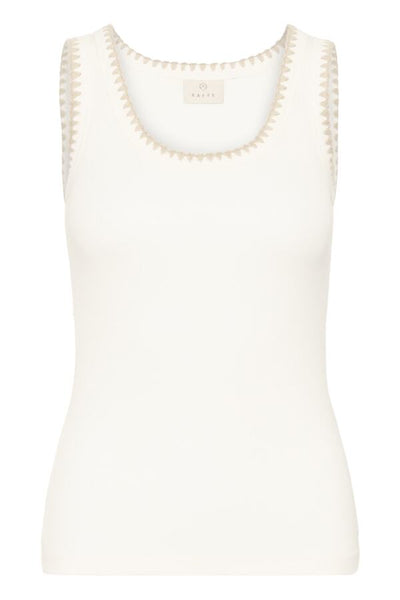 CAMISOLE KAFFE "CARNA BRODERIE " CHALK