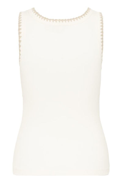 CAMISOLE KAFFE "CARNA BRODERIE " CHALK