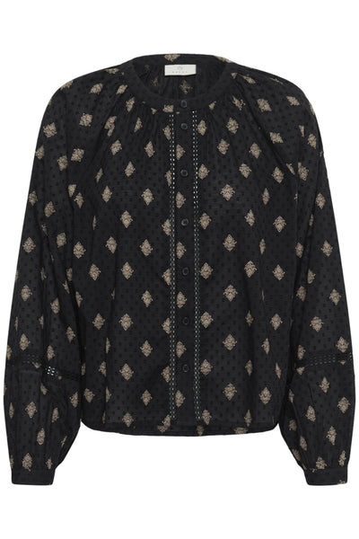 BLOUSE KAFFE "WILA" BLACK VINTAGE