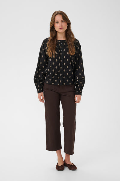 BLOUSE KAFFE "WILA" BLACK VINTAGE