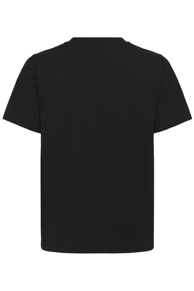 T-SHIRT KAFFE "JOANNA" BLACK & FEATHER GREY
