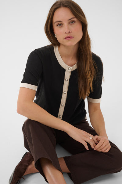 CARDIGAN KAFFE "LIZZA" BLACK DEEP