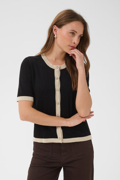 CARDIGAN KAFFE "LIZZA" BLACK DEEP