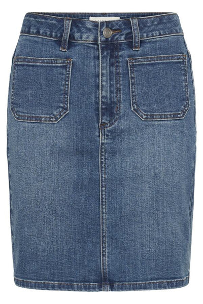 JUPE KAFFE "KARLA" MEDIUM BLUE DENIM