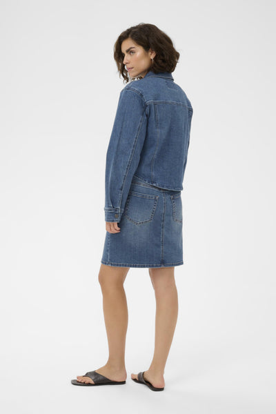 JUPE KAFFE "KARLA" MEDIUM BLUE DENIM