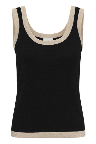 CAMISOLE KAFFE "LIZZA TOP " BLACK DEEP