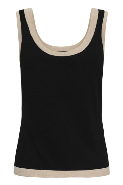 CAMISOLE KAFFE "LIZZA TOP " BLACK DEEP