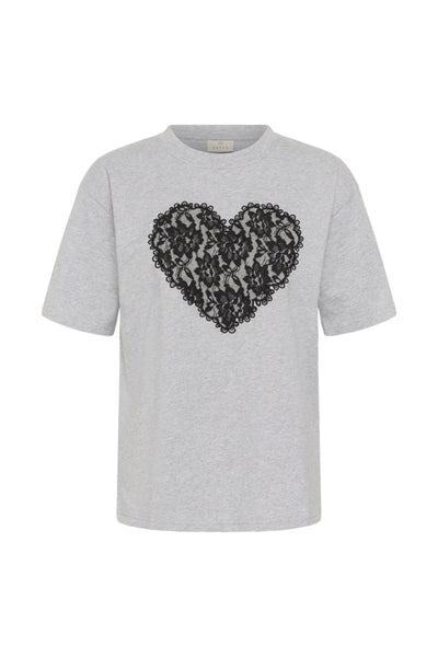 T-SHIRT KAFFE "GLORIA" GREY MELANGE