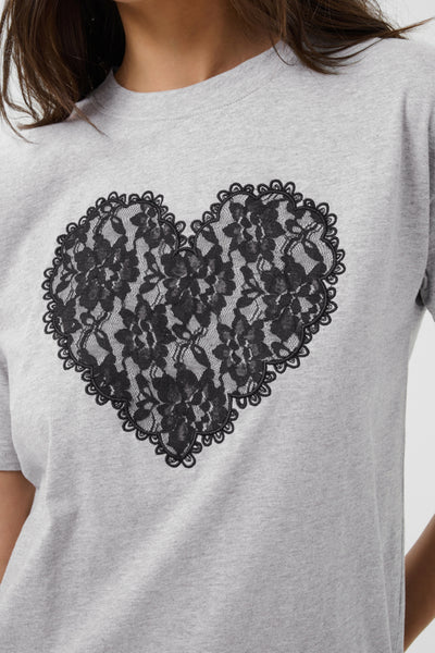 T-SHIRT KAFFE "GLORIA" GREY MELANGE