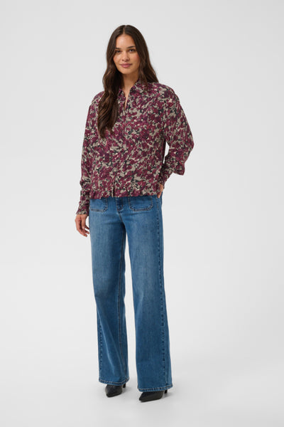 CHEMISE KAFFE "MEGHAN" FUDGE ABSTRACT ANIMAL