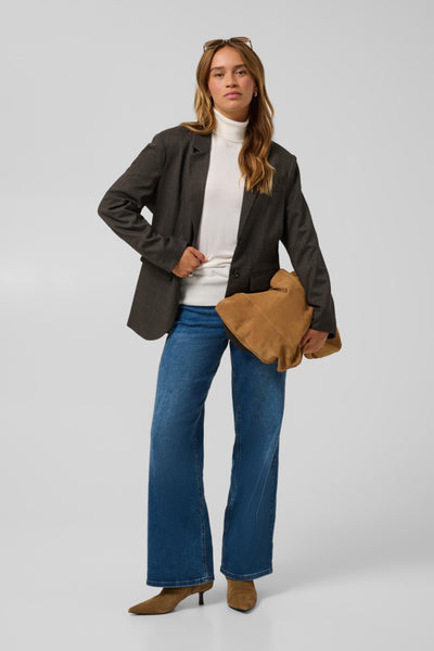 VESTON KAFFE "LENORA BLAZER" DARK GREY CHECK