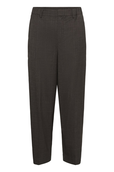 PANTALON KAFFE "LENORA 7/8" DARK GREY CHECK