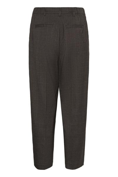 PANTALON KAFFE "LENORA 7/8" DARK GREY CHECK