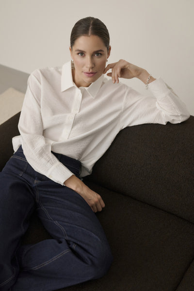 CHEMISE KAFFE "GILDA" CHALK
