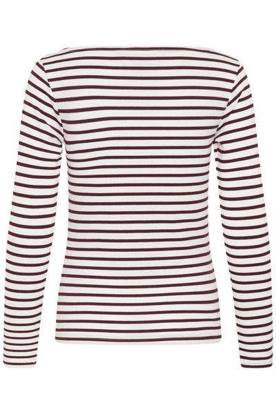 CHANDAIL KAFFE "LIDDY BOATNECK" CHALK & FUDGE