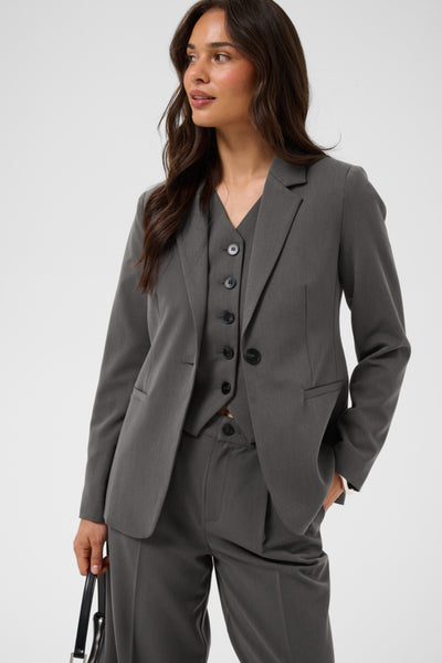 VESTE KAFFE "SAKURA" DARK GREY MELANGE