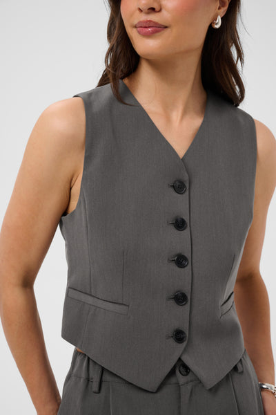 VESTE KAFFE "SAKURA" DARK GREY MELANGE