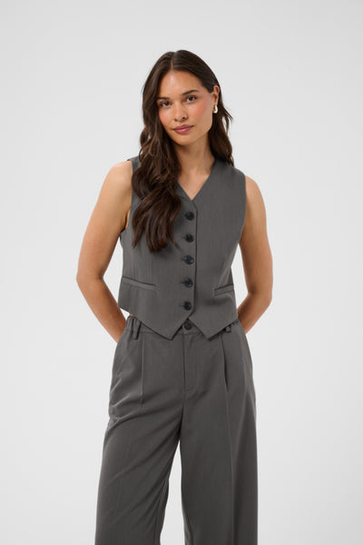 VESTE KAFFE "SAKURA" DARK GREY MELANGE