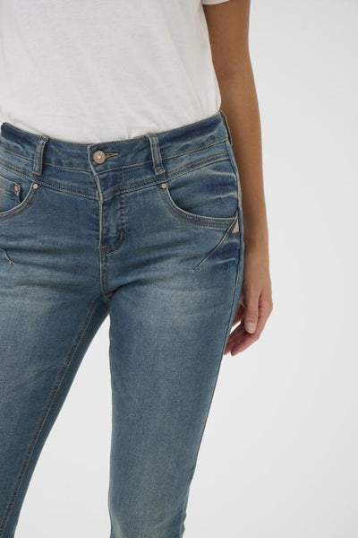 JEANS CREAM SHAPE FIT "AMALIE" RICH BLUE DENIM