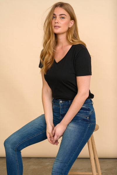 JEANS CREAM SHAPE FIT "AMALIE" RICH BLUE DENIM