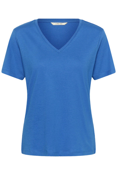 T-SHIRT CREAM "NAIA" PALACE BLUE