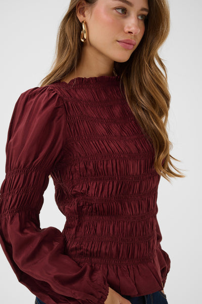 BLOUSE CREAM "HENVA" CABERNET