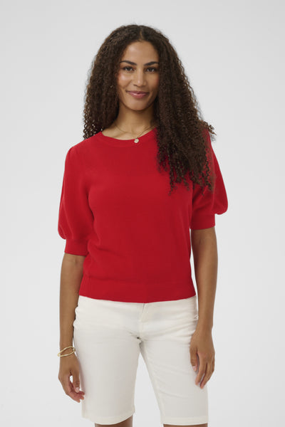 CHANDAIL CREAM "SILLAR KNIT" HIGH RISK RED