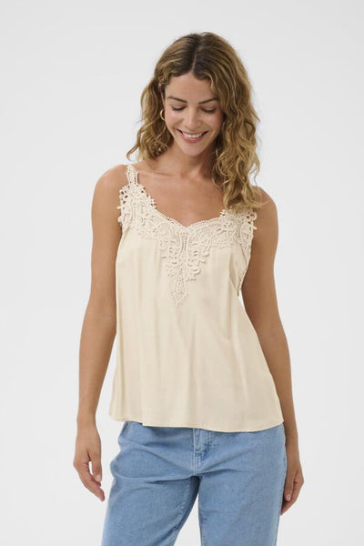 CAMISOLE CREAM "ANNA" OATMEAL